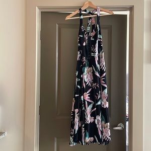 Kimchi Blue corset black floral midi maxi sundress top size 6